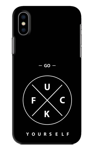 Go Fuck Yourself iPhone XS Back Skin Wrap