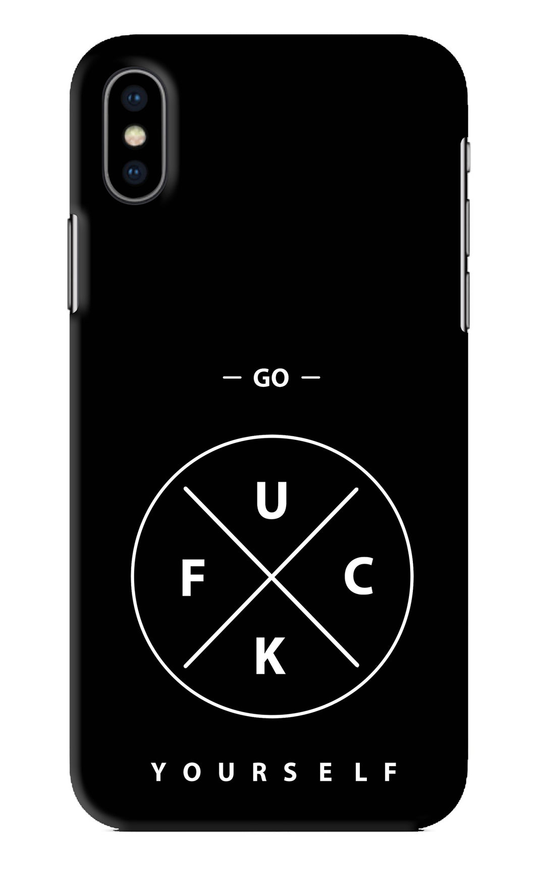 Go Fuck Yourself iPhone XS Back Skin Wrap