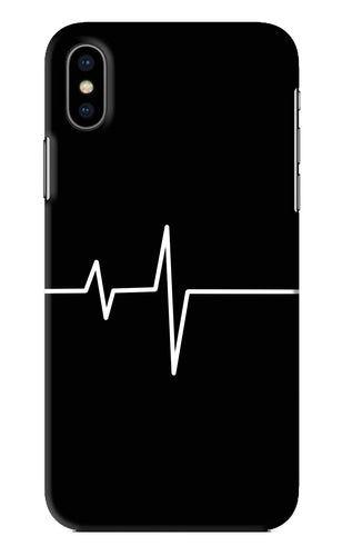 Heart Beats iPhone XS Back Skin Wrap