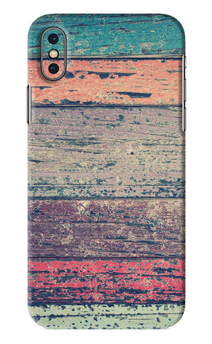 Colourful Wall iPhone XS Back Skin Wrap