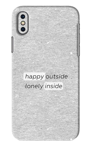 Happy Outside Lonely Inside iPhone XS Back Skin Wrap