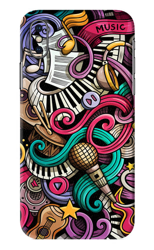 Music Abstract iPhone XS Back Skin Wrap