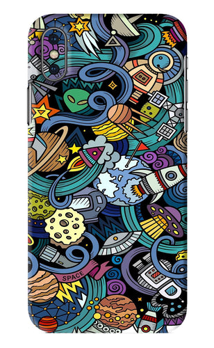 Space Abstract iPhone XS Back Skin Wrap