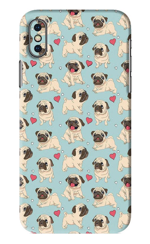 Pug Dog iPhone XS Back Skin Wrap