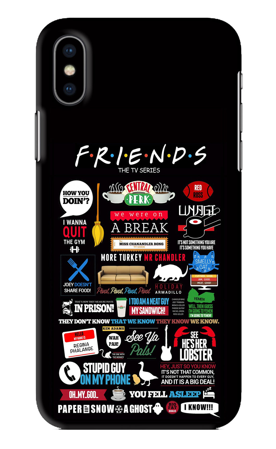 FRIENDS iPhone XS Back Skin Wrap