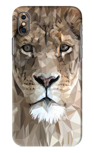 Lion Art iPhone XS Back Skin Wrap