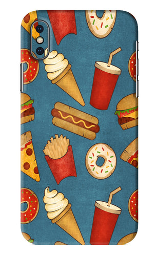 Foodie iPhone XS Back Skin Wrap