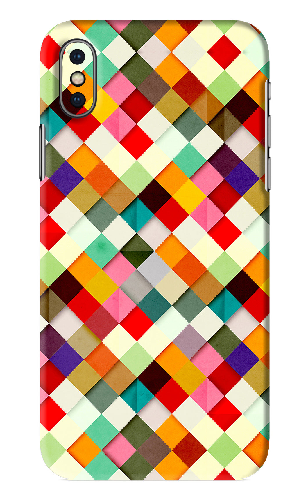 Geometric Abstract Colorful iPhone XS Back Skin Wrap