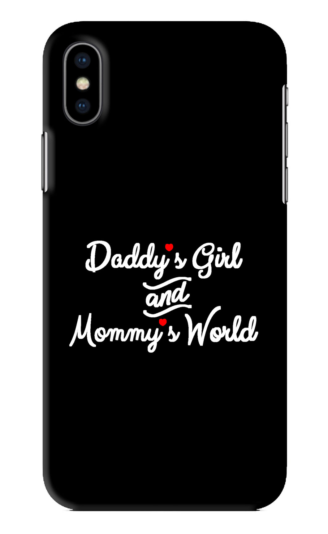 Daddy's Girl and Mommy's World iPhone XS Back Skin Wrap