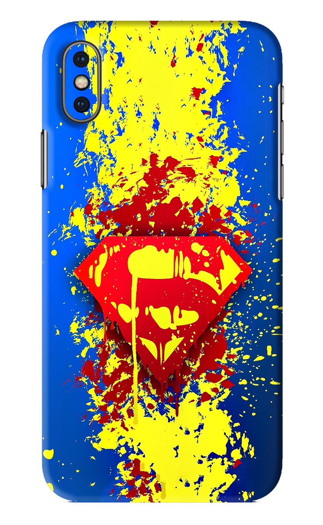 Superman logo iPhone XS Back Skin Wrap