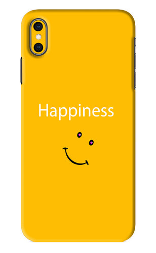 Happiness With Smiley iPhone XS Max Back Skin Wrap