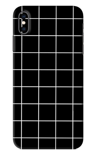 White Grid iPhone XS Max Back Skin Wrap