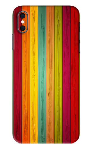 Multicolor Wooden iPhone XS Max Back Skin Wrap