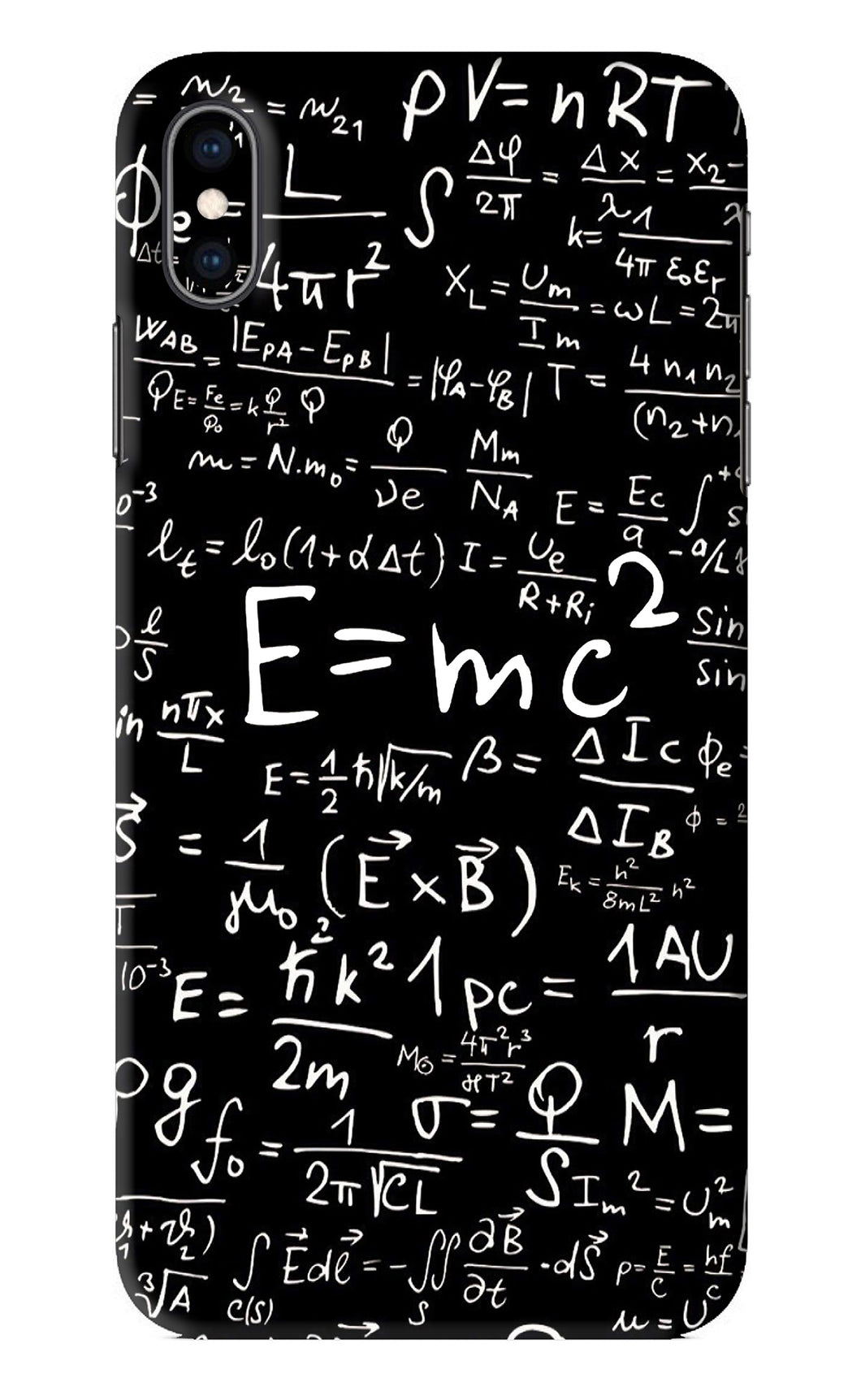 Physics Albert Einstein Formula iPhone XS Max Back Skin Wrap