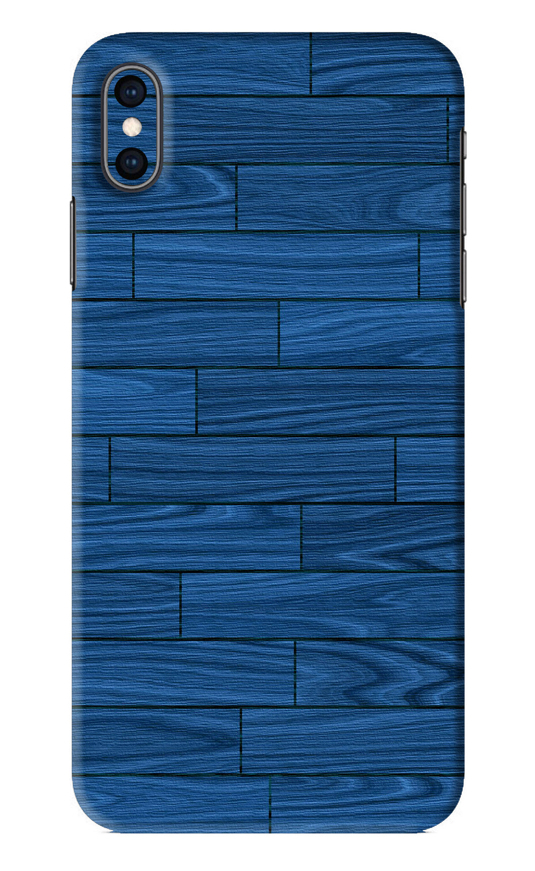 Blue Wooden Texture iPhone XS Max Back Skin Wrap