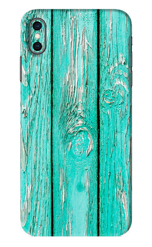 Blue Wood iPhone XS Max Back Skin Wrap