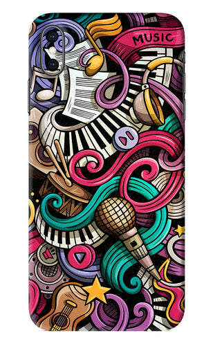 Music Abstract iPhone XS Max Back Skin Wrap