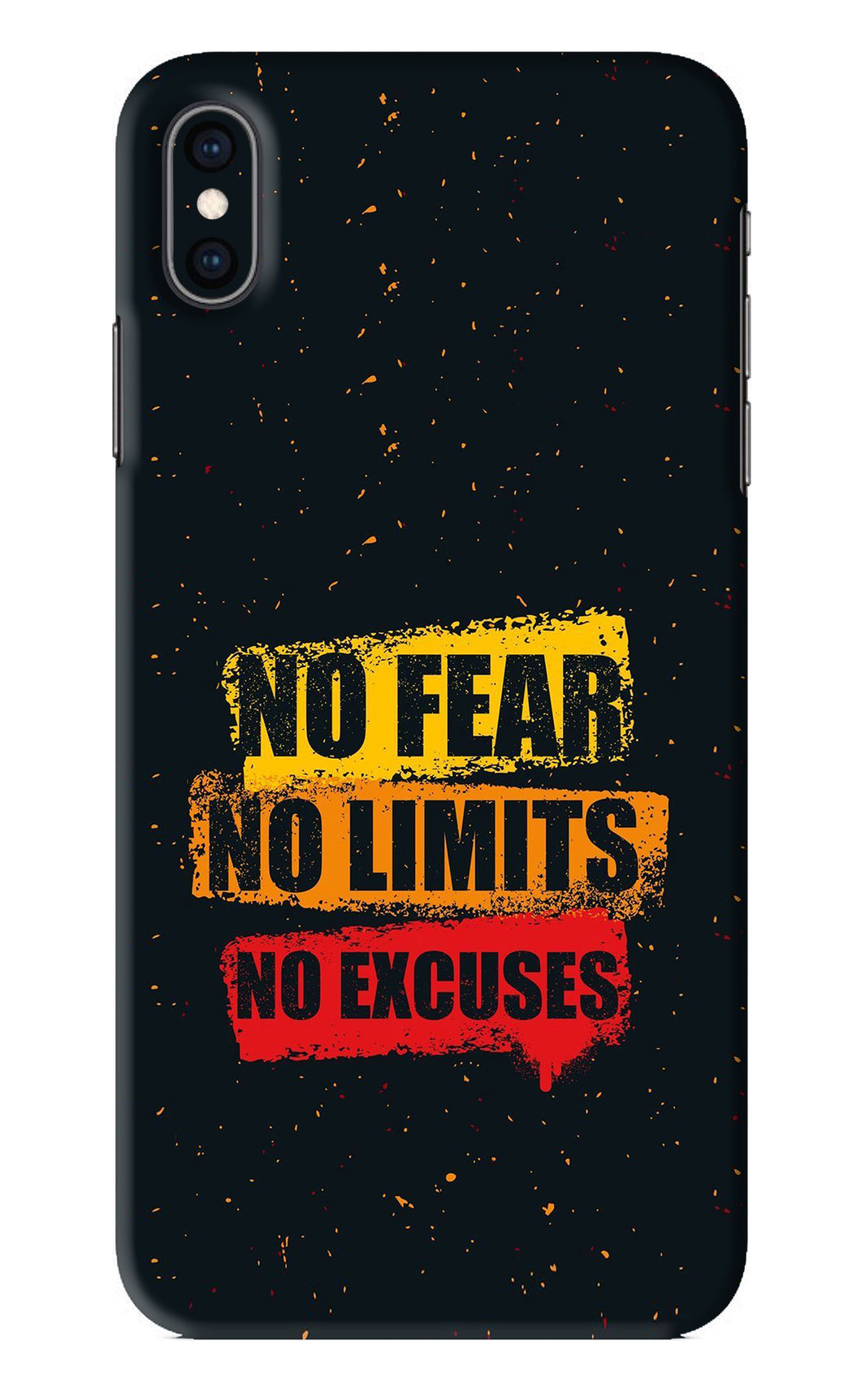 No Fear No Limits No Excuses iPhone XS Max Back Skin Wrap