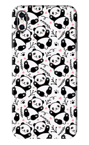 Cute Panda iPhone XS Max Back Skin Wrap