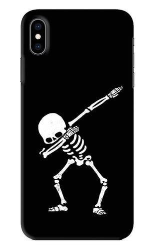 Dabbing Skeleton Art iPhone XS Max Back Skin Wrap