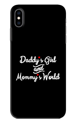 Daddy's Girl and Mommy's World iPhone XS Max Back Skin Wrap