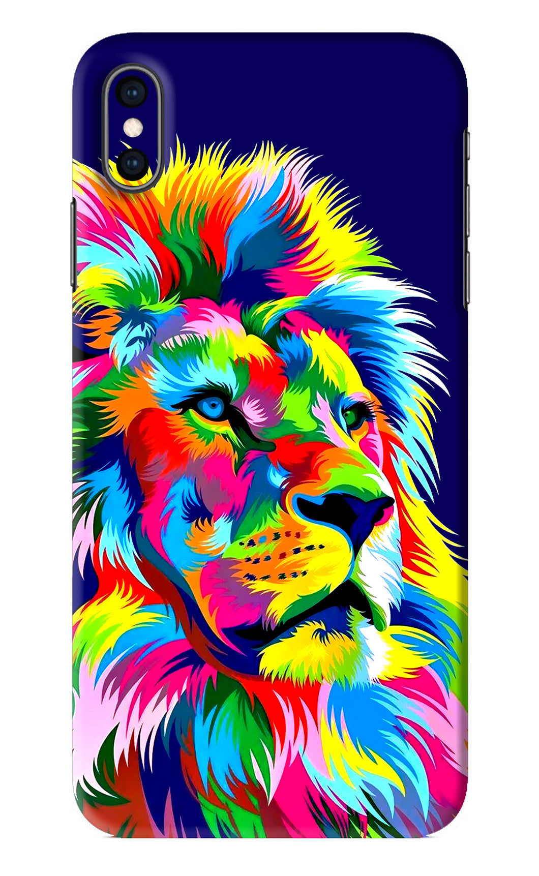 Vector Art Lion iPhone XS Max Back Skin Wrap