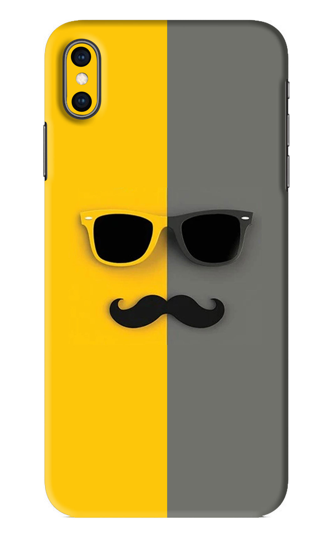 Sunglasses with Mustache iPhone XS Max Back Skin Wrap