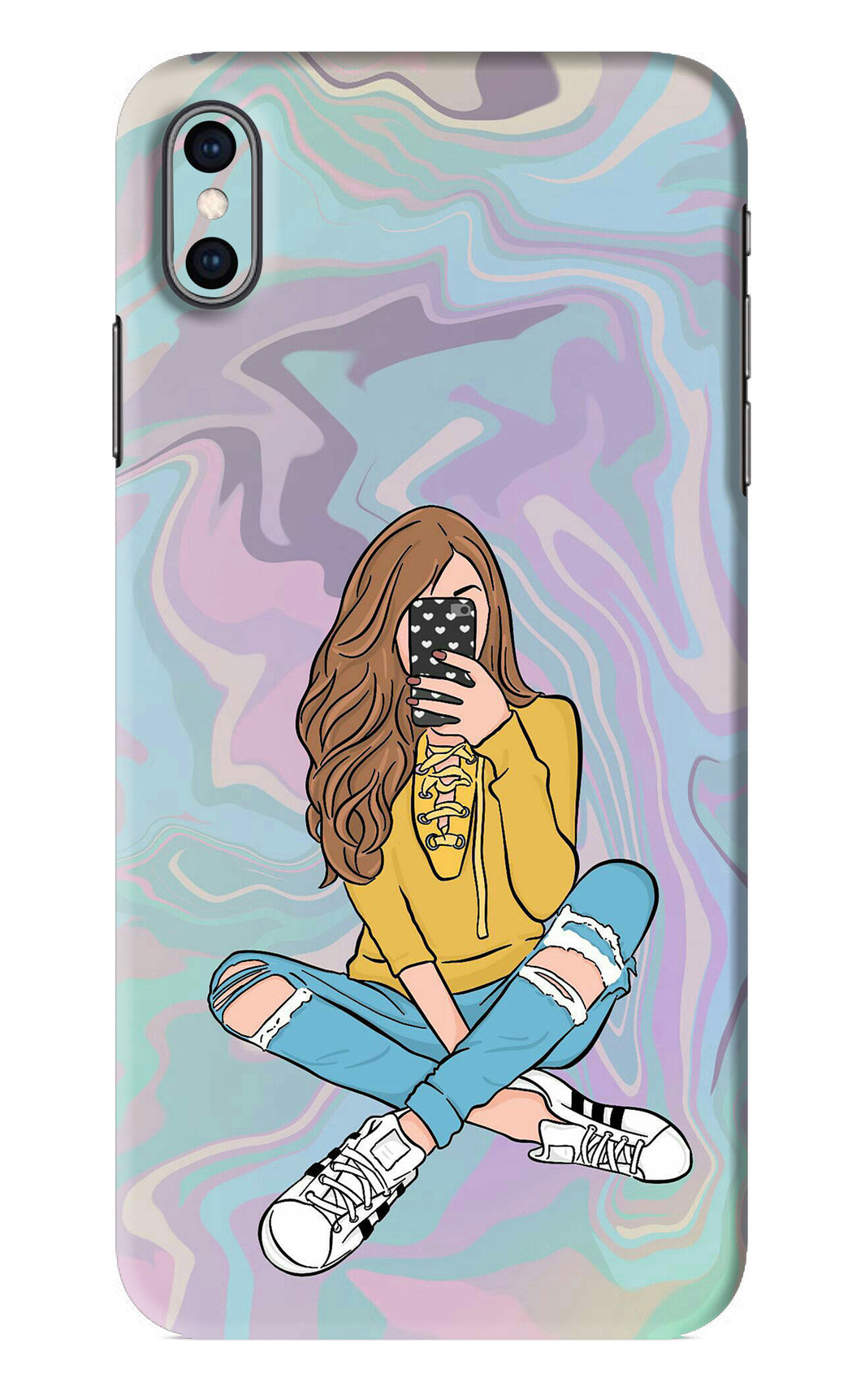 Selfie Girl iPhone XS Max Back Skin Wrap