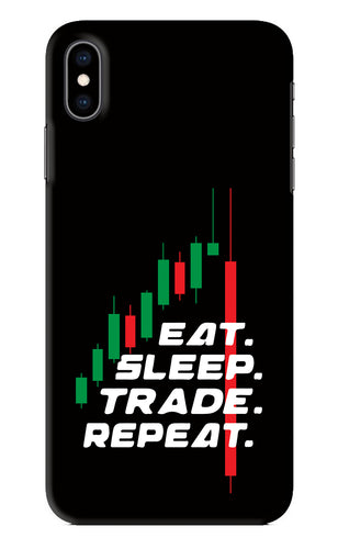 Eat Sleep Trade Repeat iPhone XS Max Back Skin Wrap