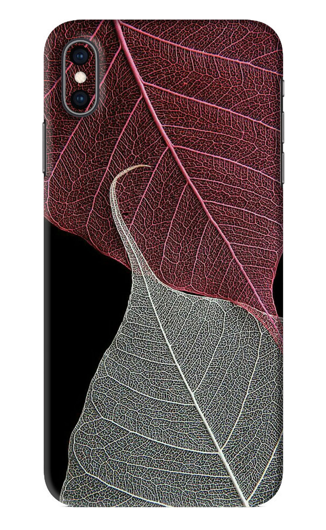 Leaf Pattern iPhone XS Max Back Skin Wrap