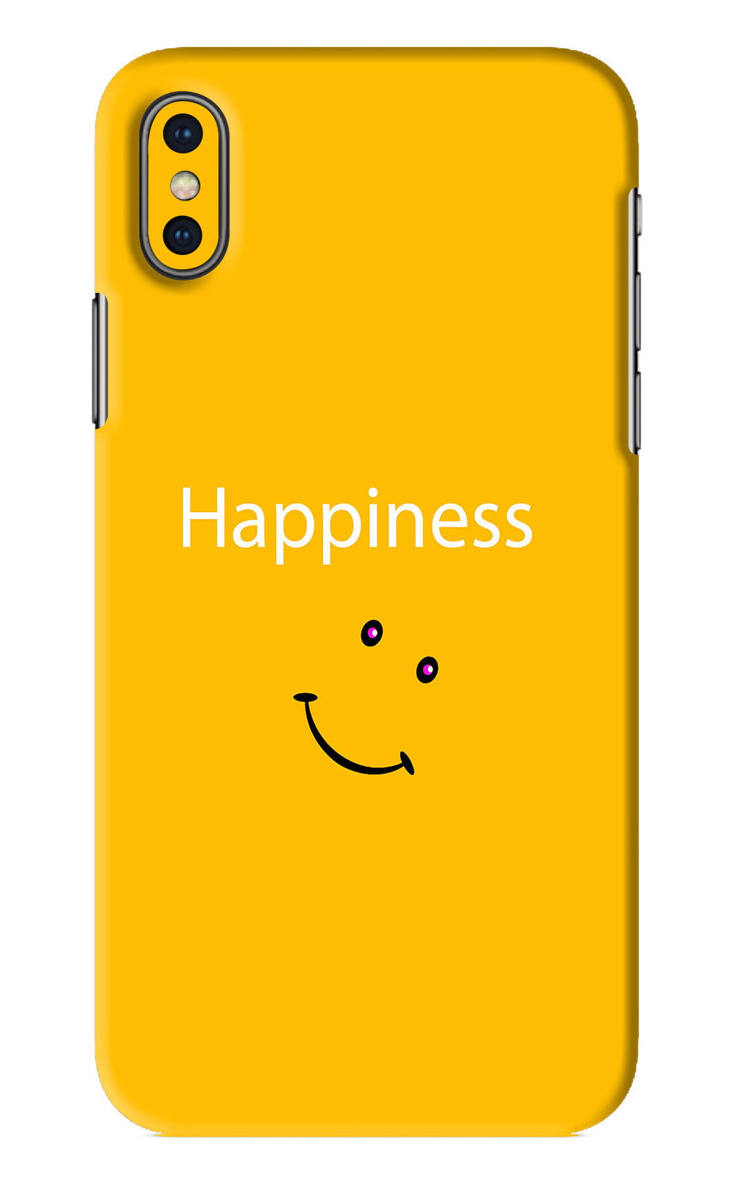 Happiness With Smiley iPhone X Back Skin Wrap