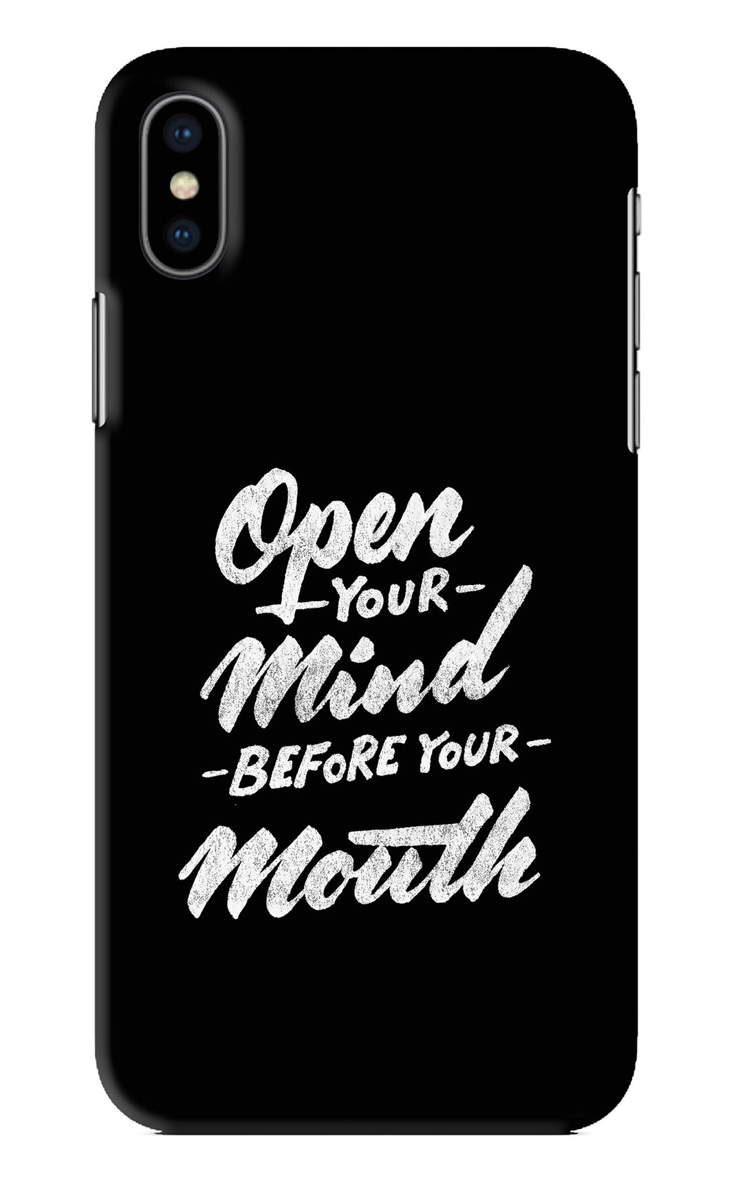 Open Your Mind Before Your Mouth iPhone X Back Skin Wrap