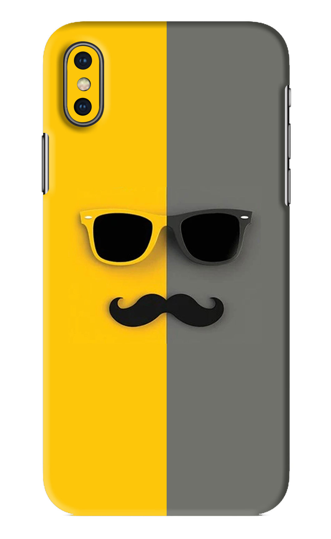 Sunglasses with Mustache iPhone X Back Skin Wrap