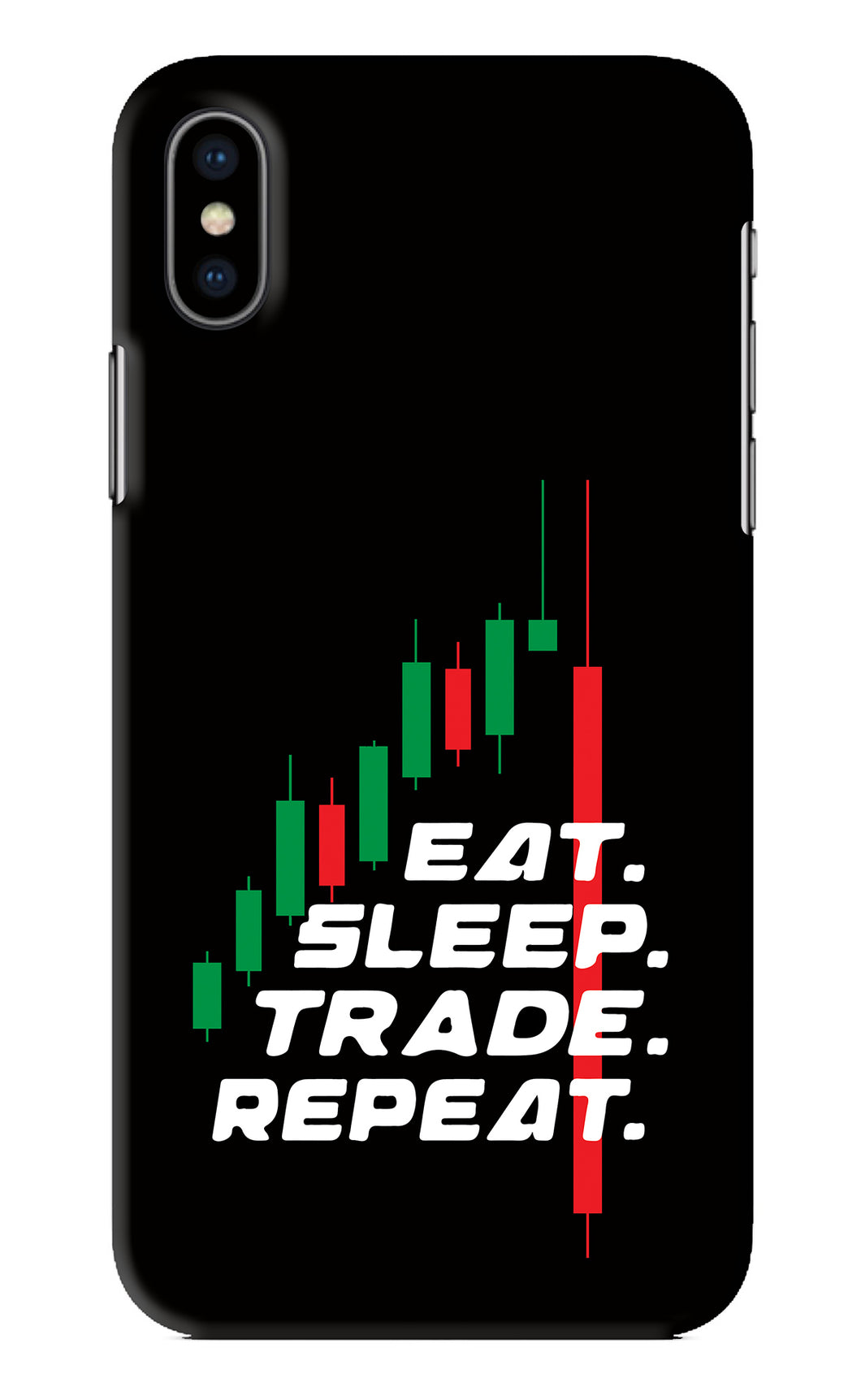 Eat Sleep Trade Repeat iPhone X Back Skin Wrap