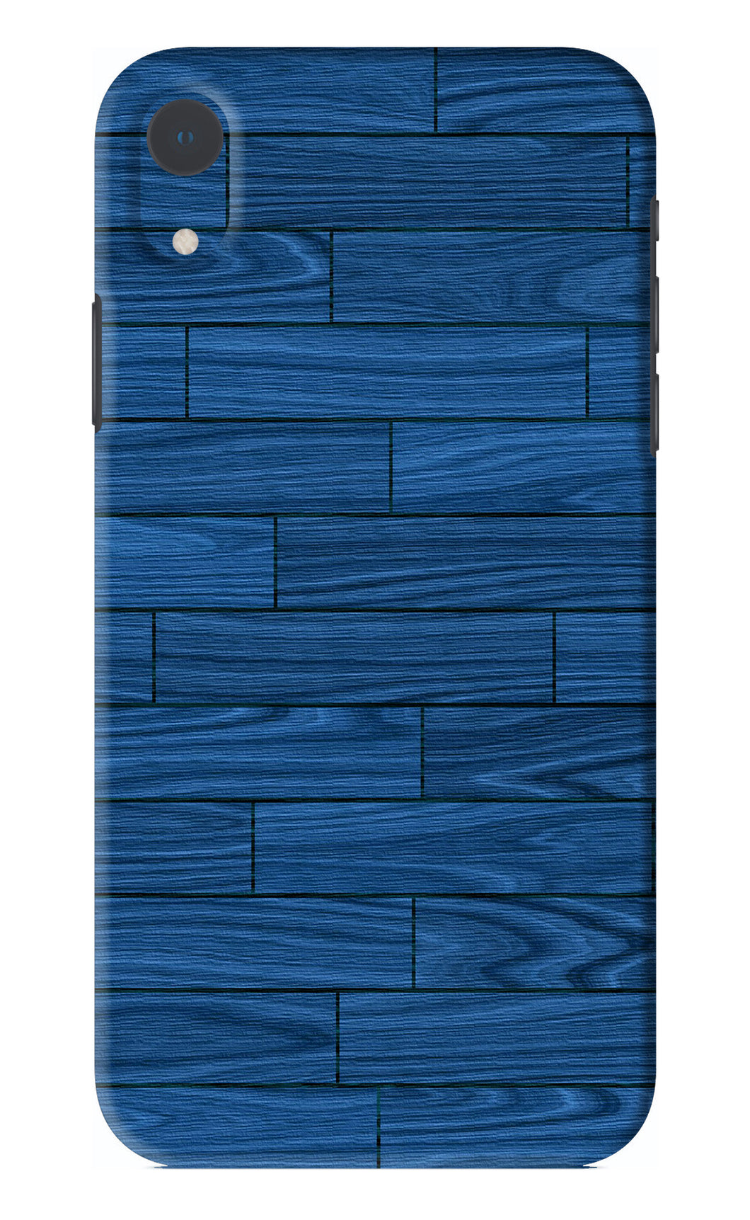 Blue Wooden Texture iPhone XR Back Skin Wrap