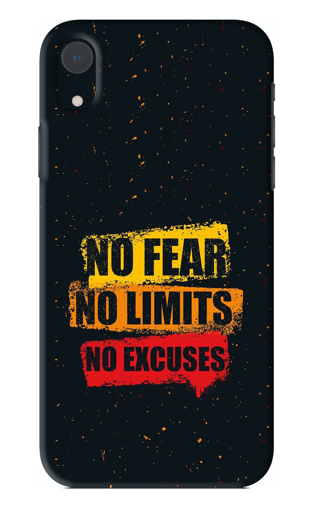 No Fear No Limits No Excuses iPhone XR Back Skin Wrap