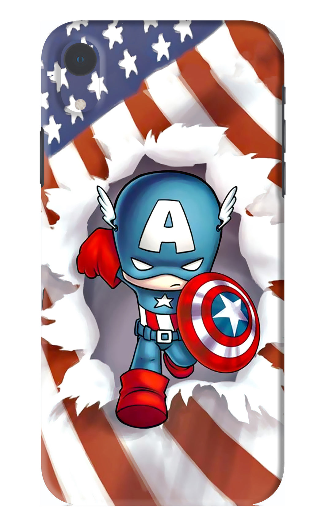 Captain America iPhone XR Back Skin Wrap