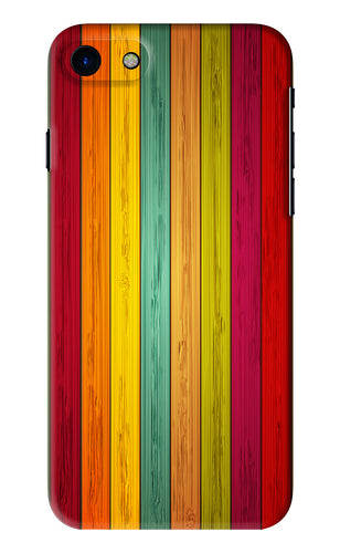 Multicolor Wooden iPhone SE 2020 Back Skin Wrap