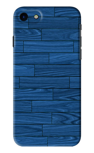 Blue Wooden Texture iPhone SE 2020 Back Skin Wrap