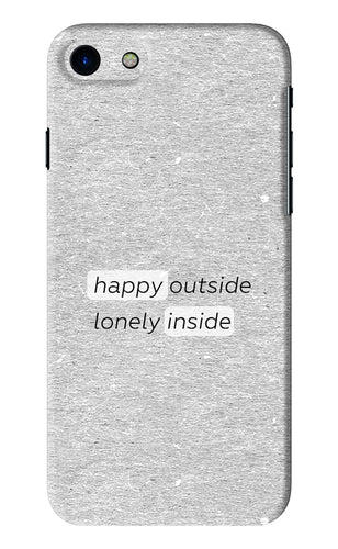 Happy Outside Lonely Inside iPhone SE 2020 Back Skin Wrap