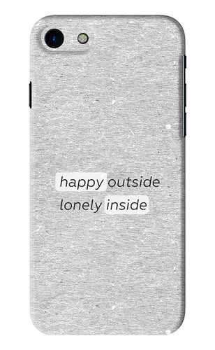 Happy Outside Lonely Inside iPhone SE 2020 Back Skin Wrap