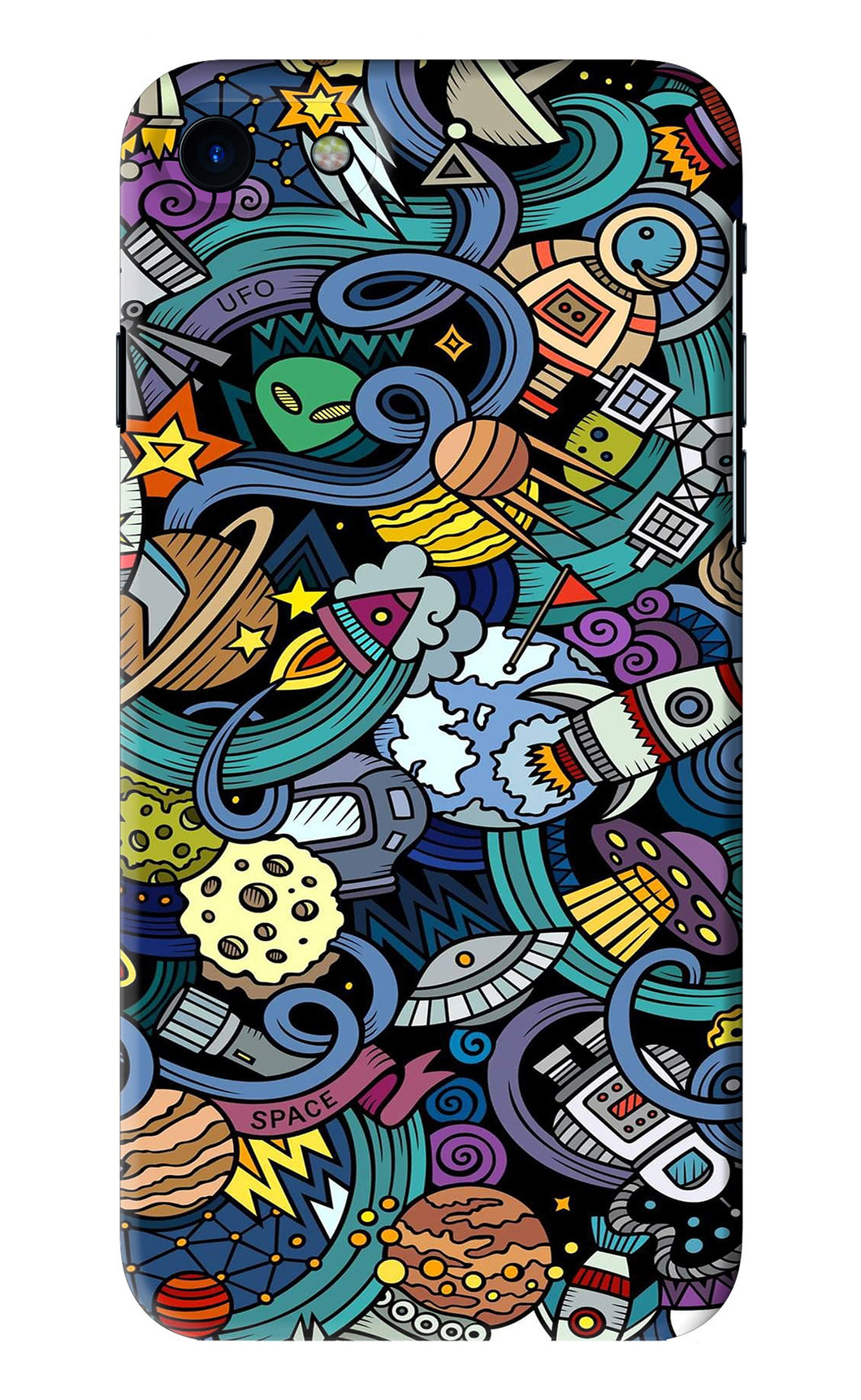 Space Abstract iPhone SE 2020 Back Skin Wrap