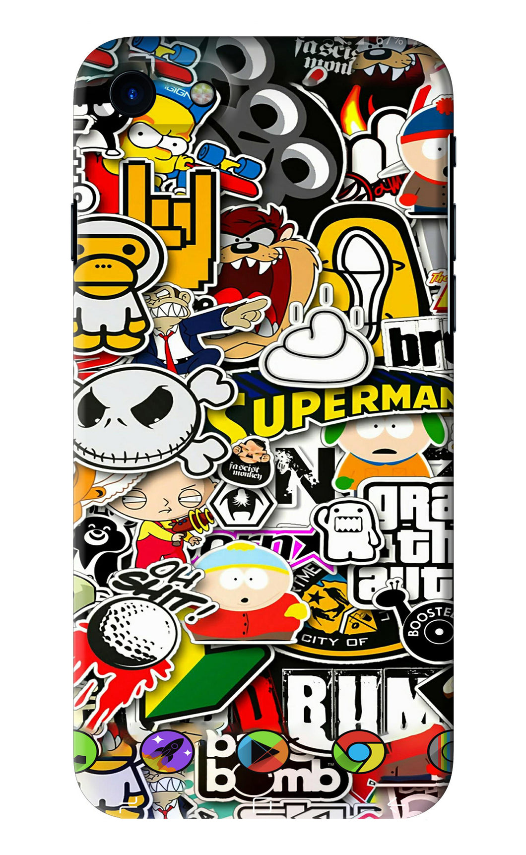 Sticker Bomb iPhone SE 2020 Back Skin Wrap