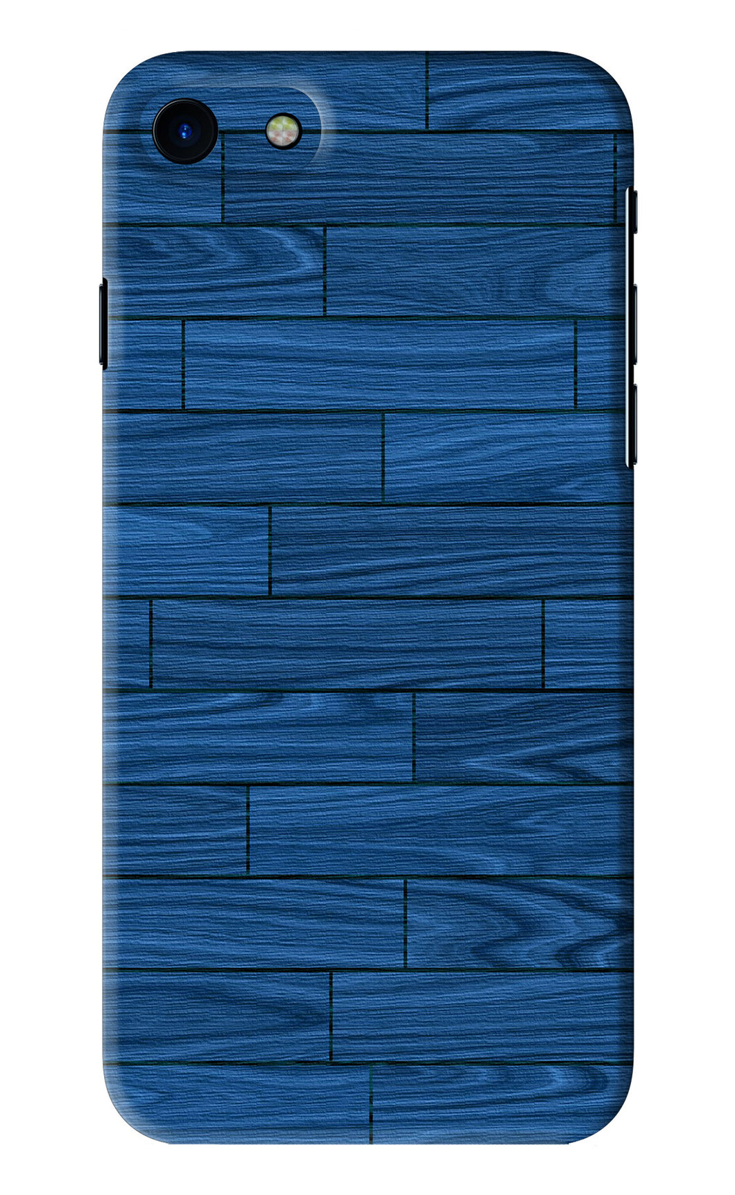Blue Wooden Texture iPhone 8 Back Skin Wrap