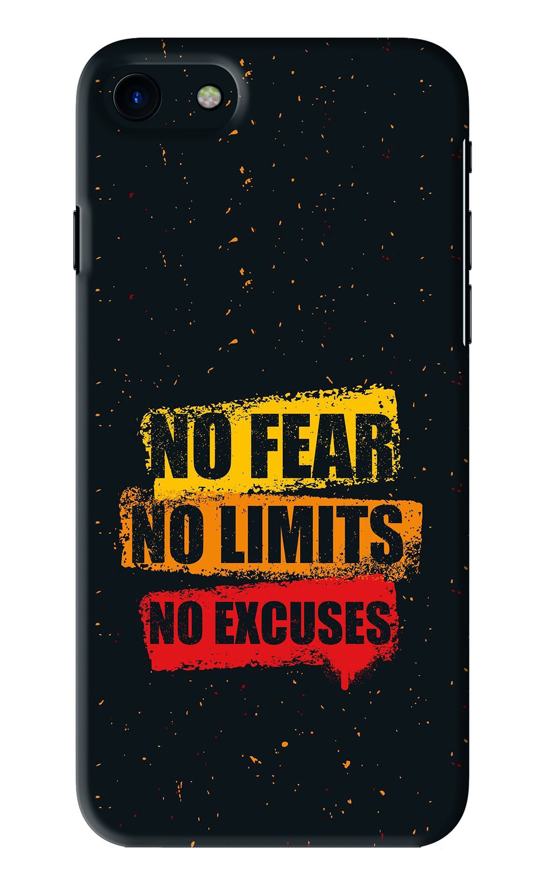 No Fear No Limits No Excuses iPhone 8 Back Skin Wrap