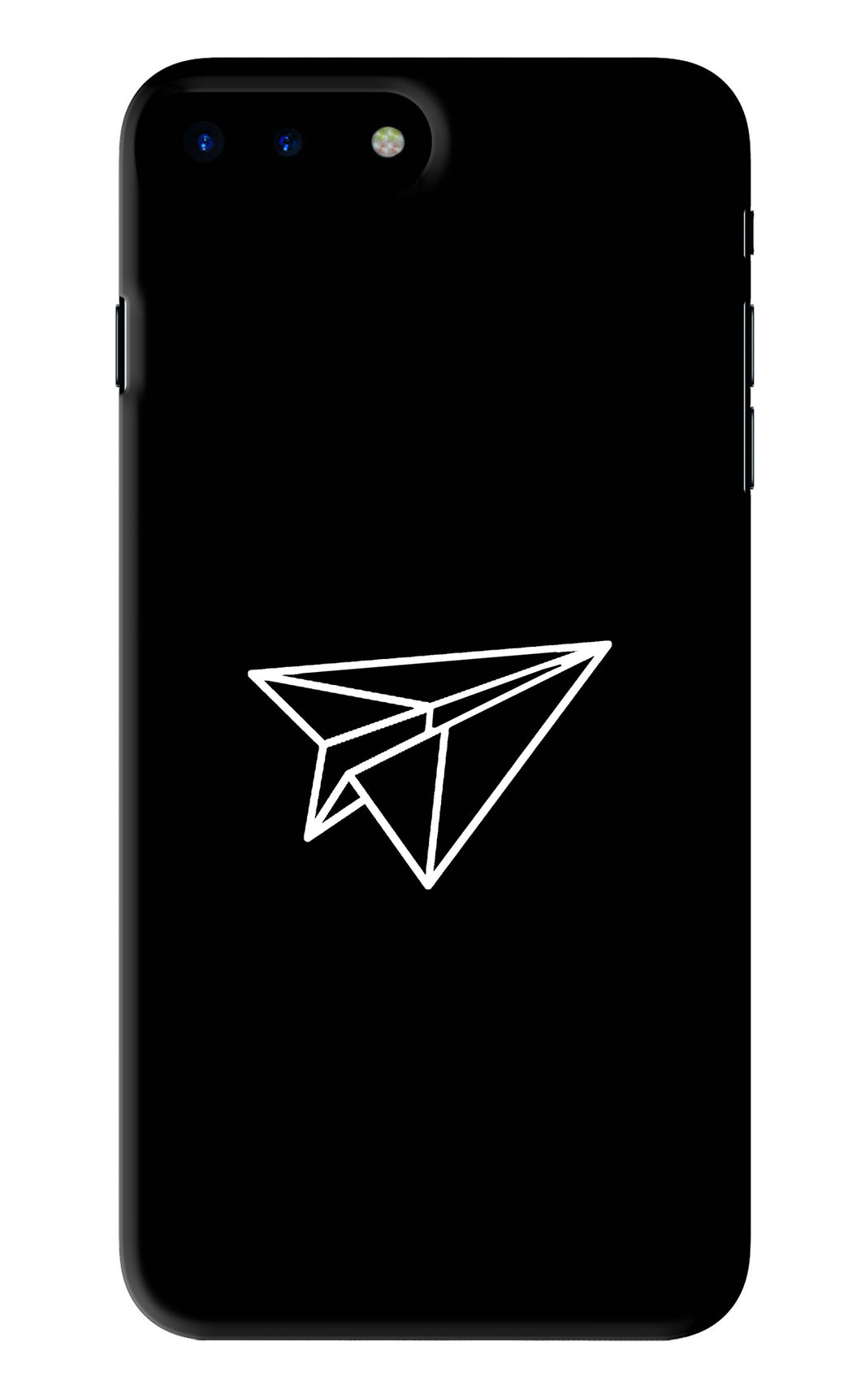 Paper Plane White iPhone 8 Plus Back Skin Wrap