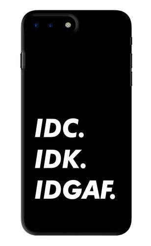 Idc Idk Idgaf iPhone 8 Plus Back Skin Wrap