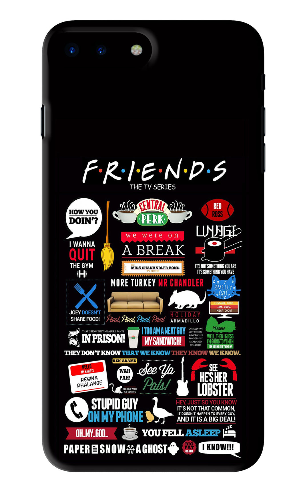 FRIENDS iPhone 8 Plus Back Skin Wrap