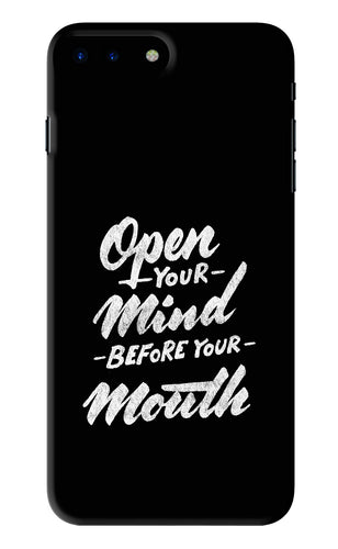 Open Your Mind Before Your Mouth iPhone 8 Plus Back Skin Wrap
