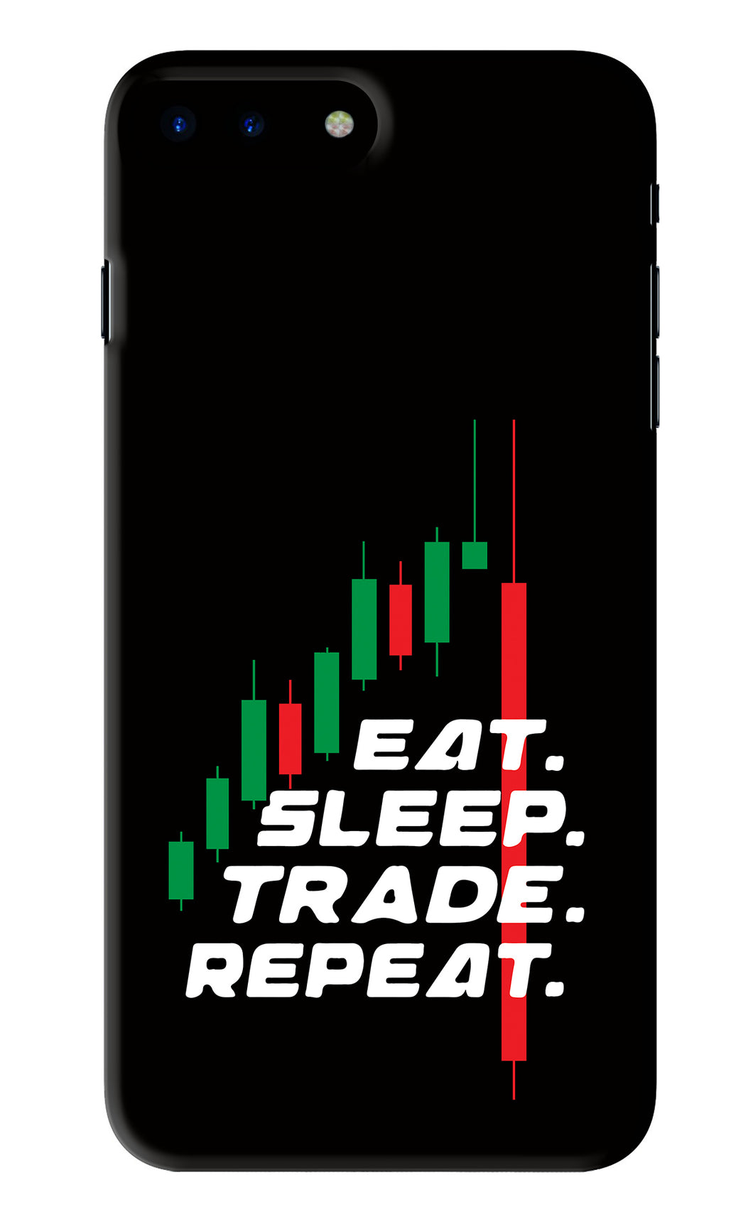 Eat Sleep Trade Repeat iPhone 8 Plus Back Skin Wrap